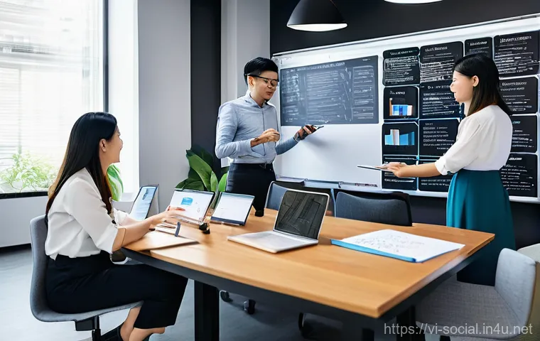 소셜미디어마케팅 경력 관리 - **Prompt:** A cheerful and creative young Vietnamese male professional, wearing a stylish, casual ou...